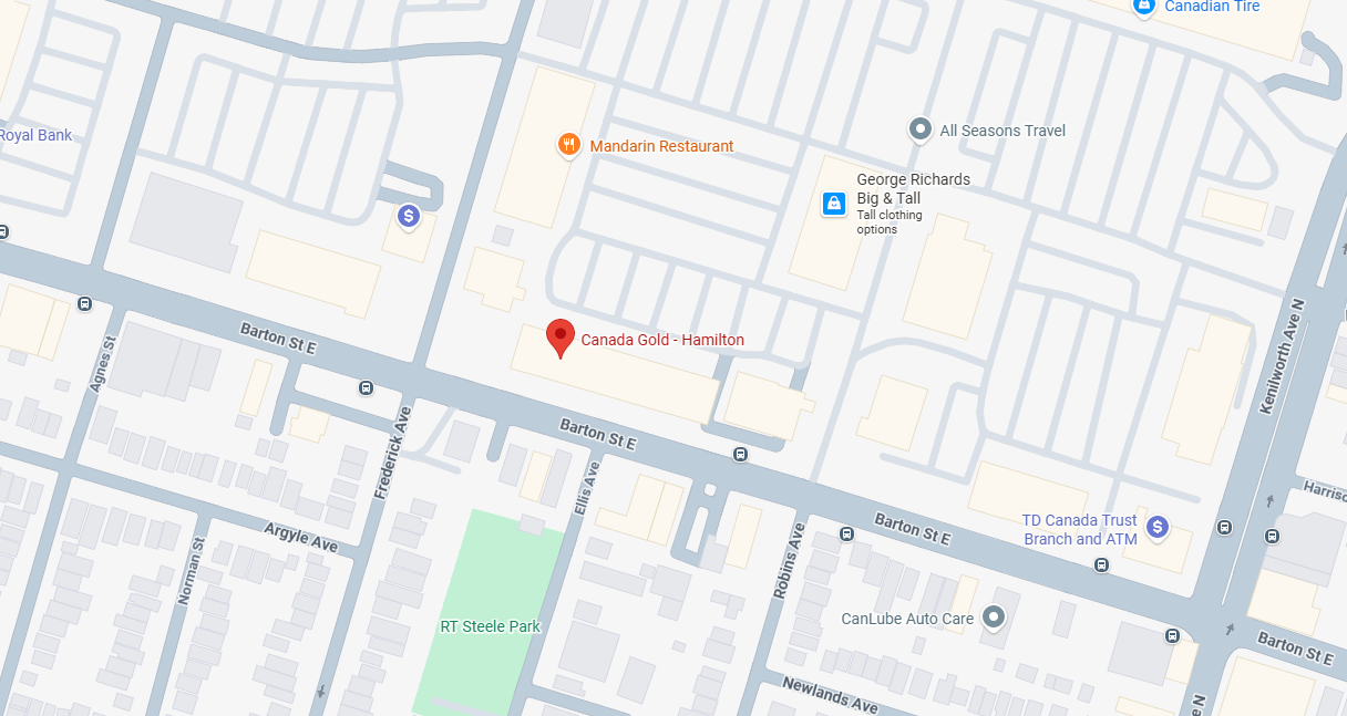 Canada Gold - Hamilton Map