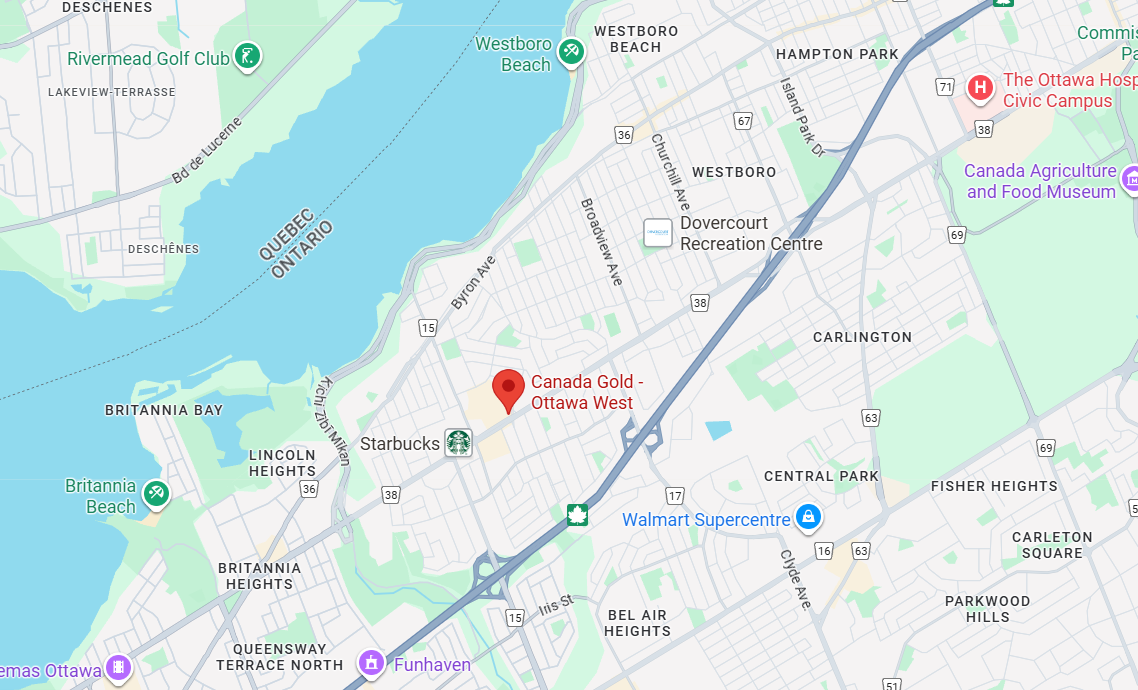 Ottawa Gold map